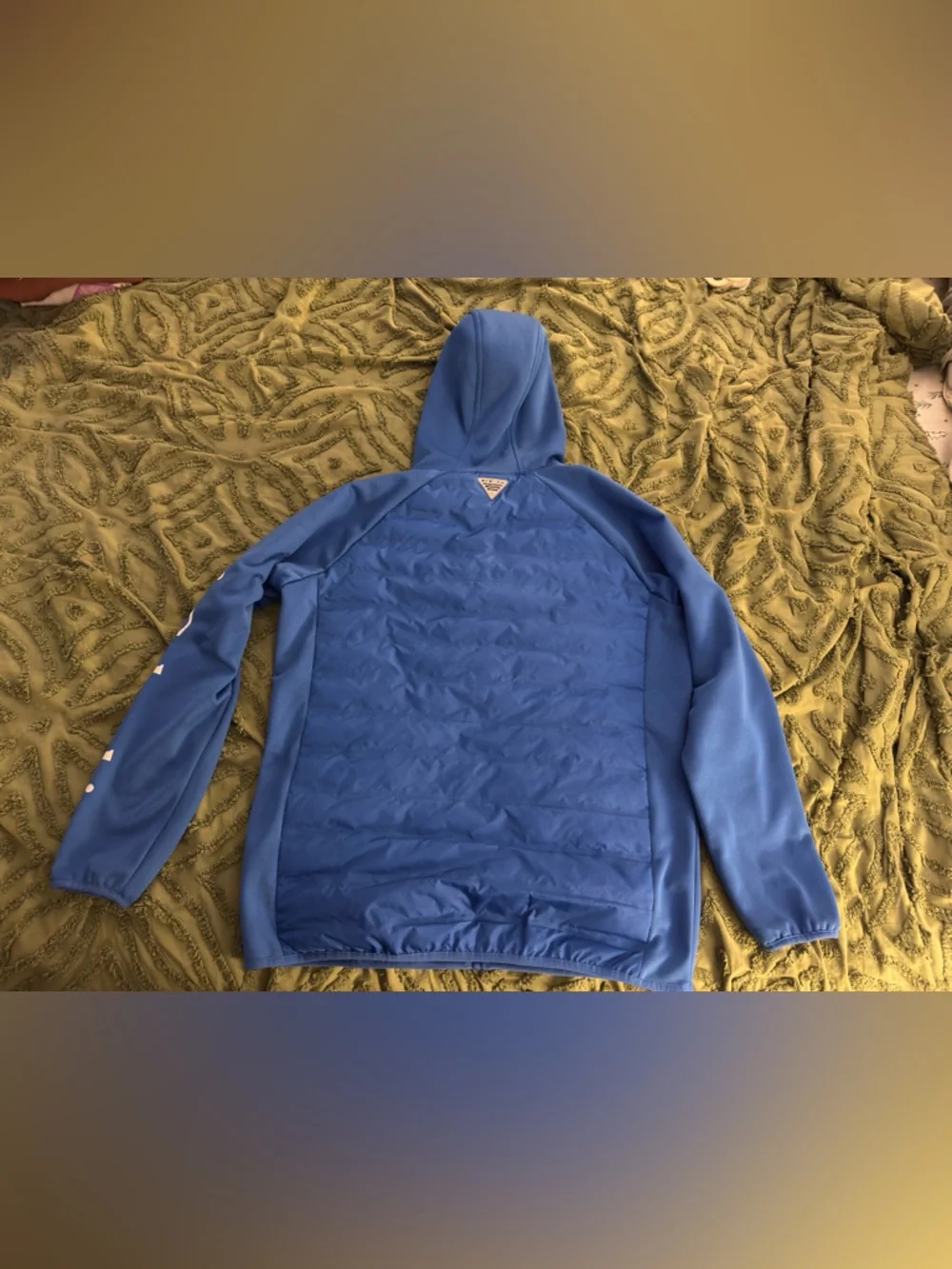 Columbia PFG Royal Blue Hooded Puffer Zip-Up Jacket - Picture 2 of 5